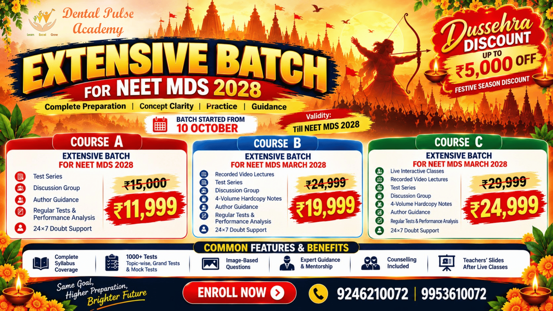 Dussehra Special: Save Up to ₹5,000 on NEET MDS 2028!