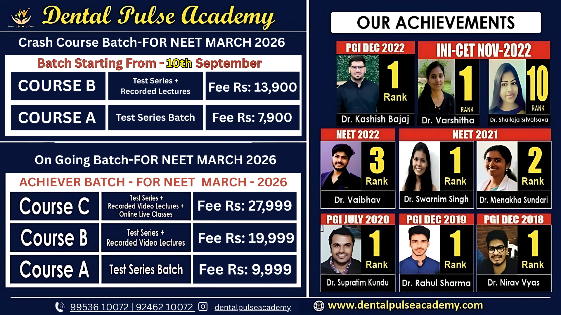 📢 New Crash Course Batch Starting from 10th September